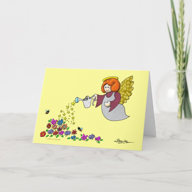 Tarjeta Deje Espacio En Su Jardín Para Que Los Ángeles Bai (Anverso)
