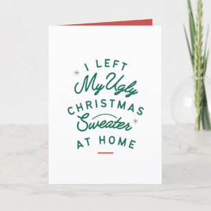 Tarjeta Dejé Mi Desagradable Suéter De Navidad En Navidad