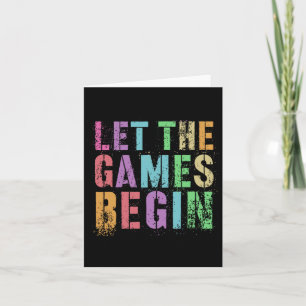 Tarjeta Dejemos que los juegos empiecen la leyenda del día