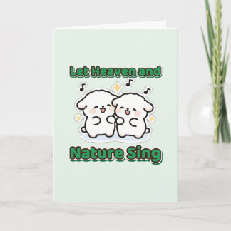 Tarjeta Dejen cantar al cielo y a la naturaleza Corderos d