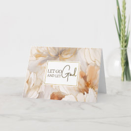 Tarjeta Dejen ir y dejen que Dios sea cristiano Inspirador