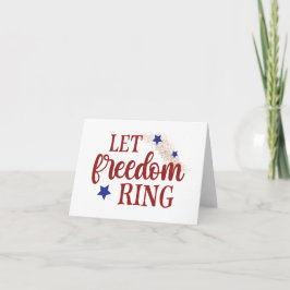 Tarjeta Dejen que la libertad suene 4 de julio