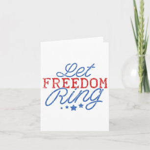 Tarjeta Dejen que la libertad suene Divertido 4 de julio O