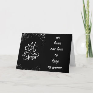 TARJETA "DEJEN QUE NIEVE" TENEMOS "MALO" PARA MANTENERNOS