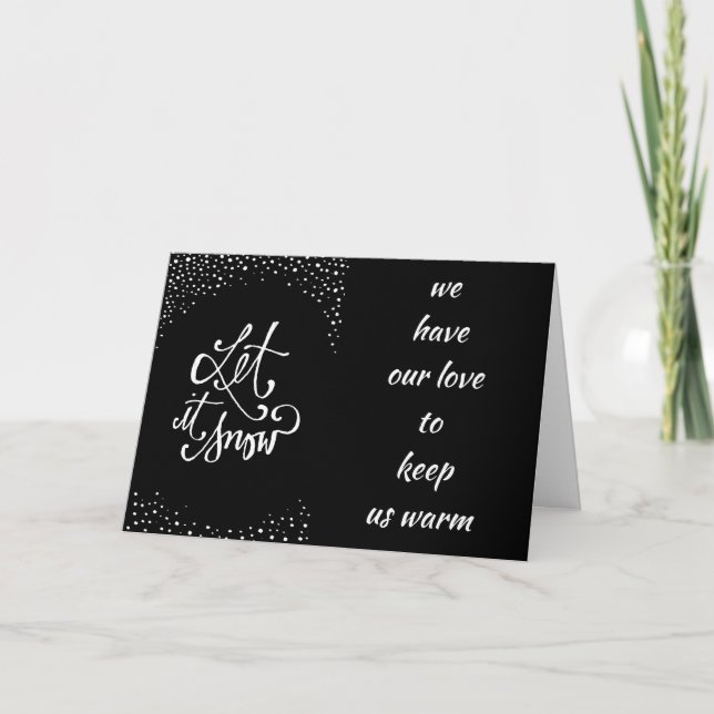 TARJETA "DEJEN QUE NIEVE" TENEMOS "MALO" PARA MANTENERNOS  (Anverso)