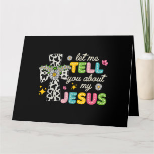 Tarjeta Déjenme Decirles Acerca De Mi Jesús Groovy Christi