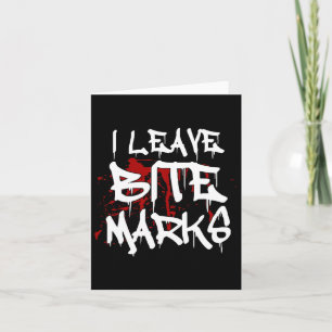 Tarjeta Dejo a Bite Marks Fun Halloween Vampiro Sangre Spl