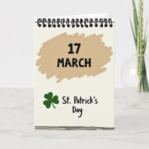 Tarjeta del 17 de marzo del Día de San Patricio