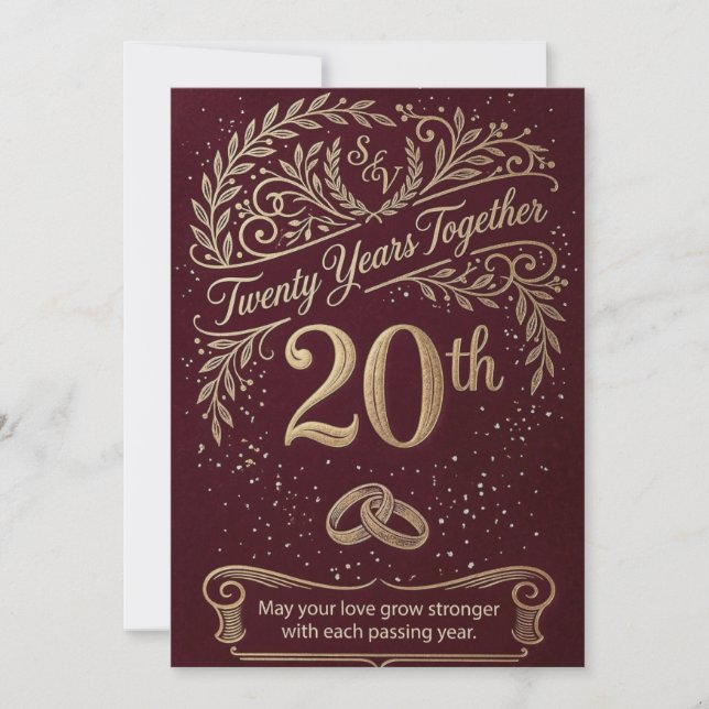Tarjeta del 20º Aniversario de Maroon (Anverso)