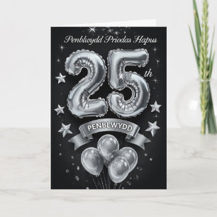 Tarjeta del 25° aniversario de los Bodas galeses