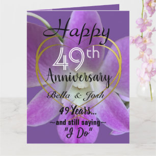 Tarjeta del 49° aniversario del Boda Orquídea