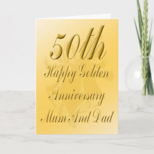 Tarjeta del 50º Aniversario para Mamá y Papá