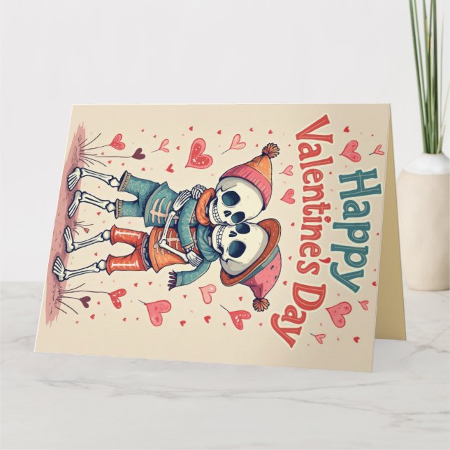 Tarjeta del Abrazo Eterno del Día de San Valentín (Anverso)
