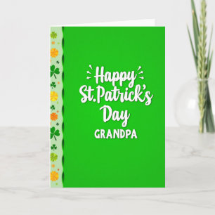 Tarjeta del abuelo del trébol verde