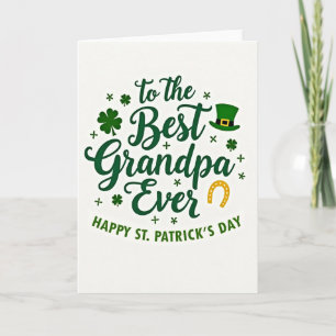 Tarjeta del Abuelo Verde Shamrock