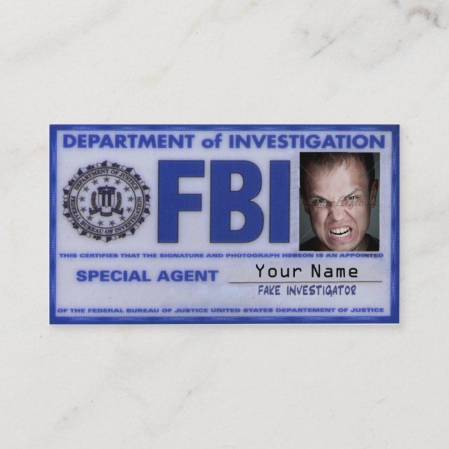 Tarjeta del agente del FBI (Anverso)