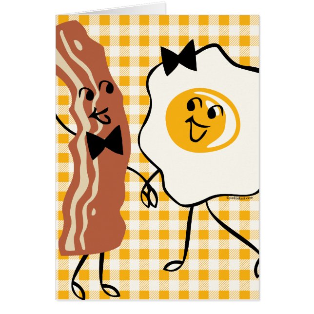 Tarjeta del amante del huevo de N del tocino ' (Frente)
