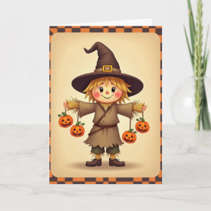 Tarjeta del amigo de la calabaza de otoño