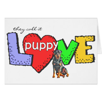 Tarjeta del amor adolescente de Rottweiler
