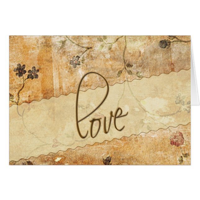 Tarjeta del amor… con las flores (Anverso (Horizontal))