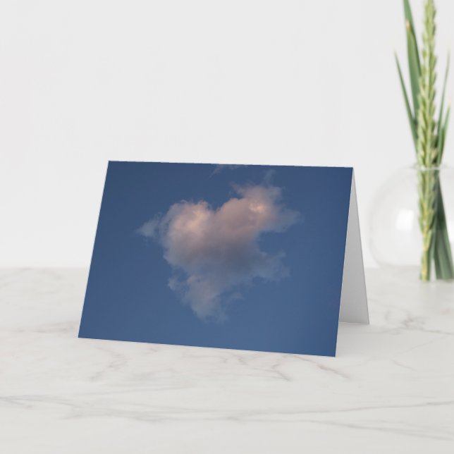 Tarjeta del amor de la nube del corazón (Anverso)