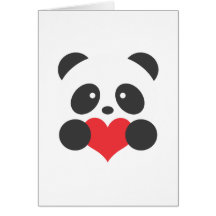 Tarjeta del amor de la panda