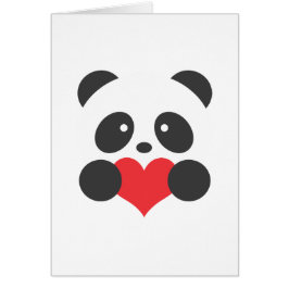 Tarjeta del amor de la panda