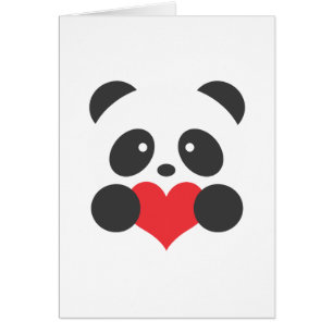 Tarjeta del amor de la panda