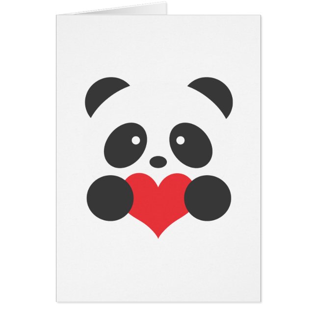 Tarjeta del amor de la panda (Frente)