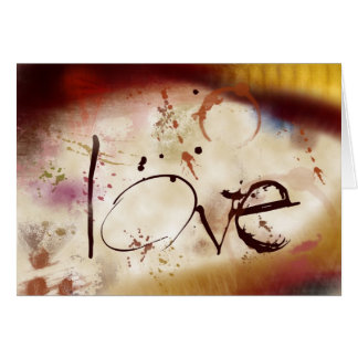 tarjeta del amor de la pintada