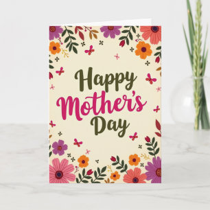 Tarjeta del amor de las madres florecidas