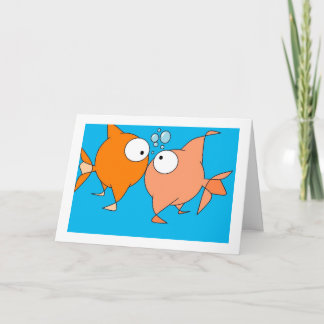 tarjeta del amor de los pescados
