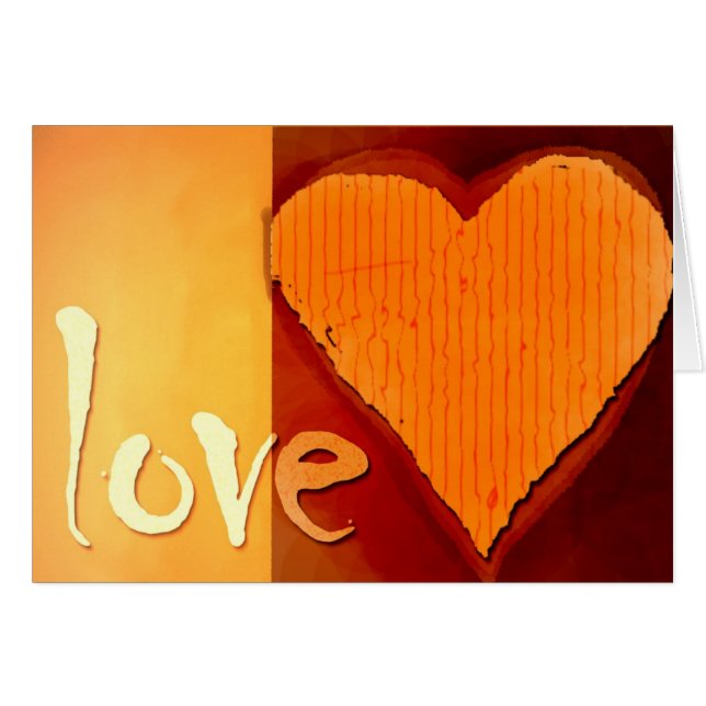 Tarjeta del amor del corazón (Anverso (Horizontal))