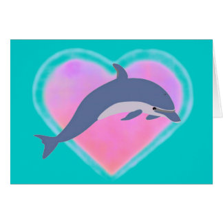 Tarjeta del amor del delfín