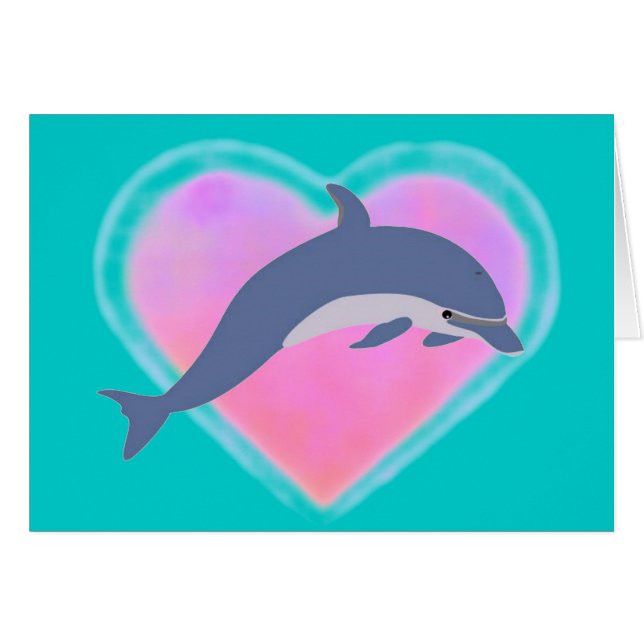 Tarjeta del amor del delfín (Anverso (Horizontal))