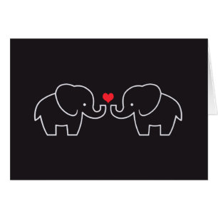 Tarjeta del amor del elefante