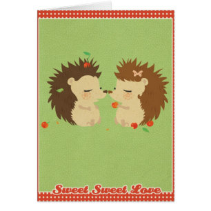 Tarjeta del amor del erizo
