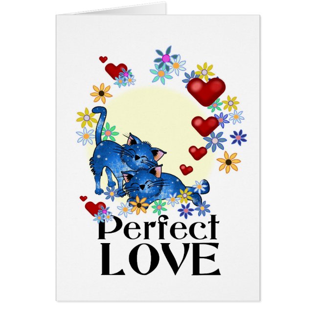 Tarjeta del amor del gato (Frente)