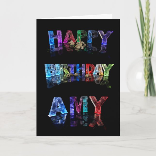 Tarjeta del Amy del feliz cumpleaños (Anverso)