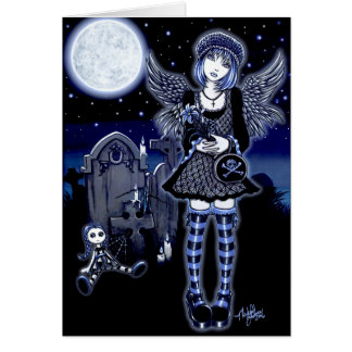 Tarjeta del ángel de la luna azul de Tabitha