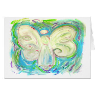 Tarjeta del ángel de la luz blanca