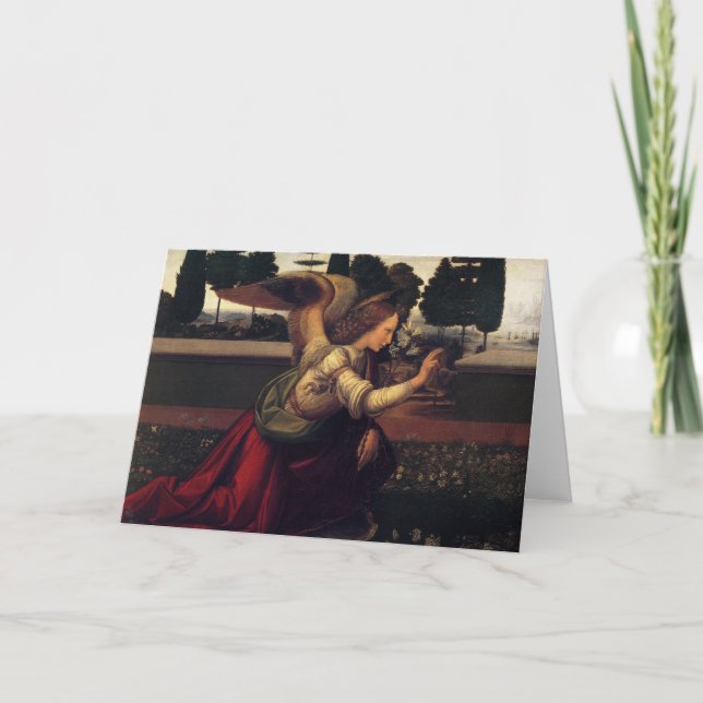 Tarjeta del ángel del anuncio del renacimiento (Anverso)