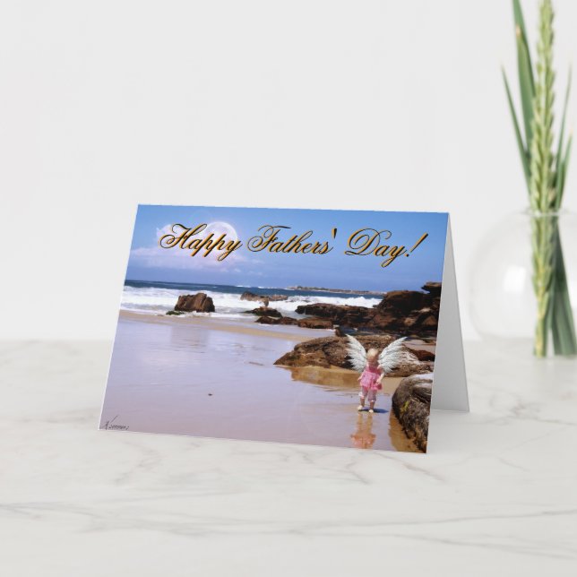 Tarjeta del ángel del día de padres (Anverso)