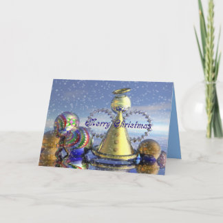 Tarjeta del ángel del navidad