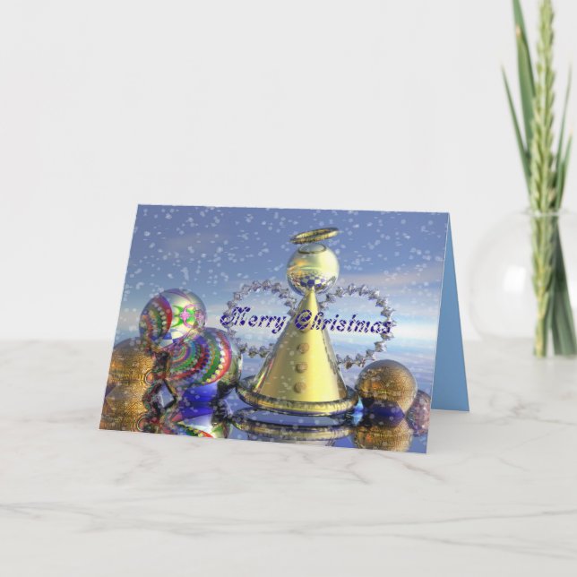 Tarjeta del ángel del navidad (Anverso)