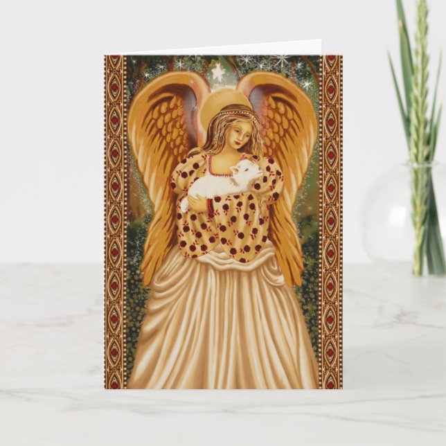 Tarjeta del ángel del navidad (Anverso)