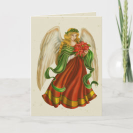 Tarjeta del ángel del navidad