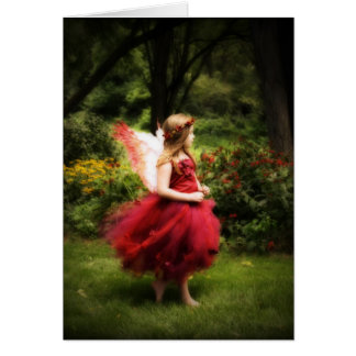 Tarjeta del ángel del otoño