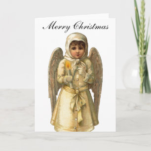 Tarjeta del ángel del Victorian del navidad del