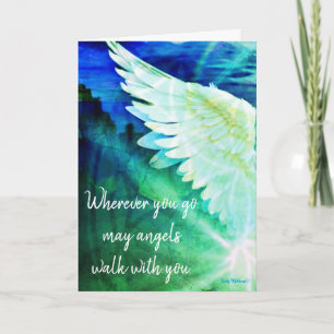 Tarjeta del Ángel Guardián Azul - Los Ángeles Cami